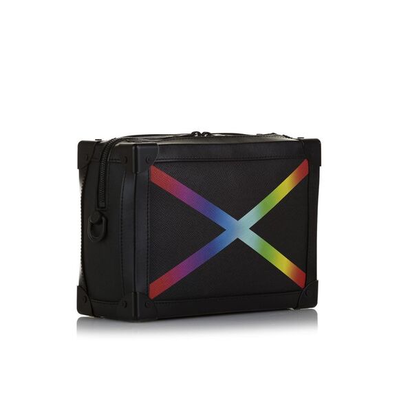 Pre Loved Louis Vuitton Taiga Rainbow Soft Trunk Women Black Crossbody Bags - Picture 2 of 8